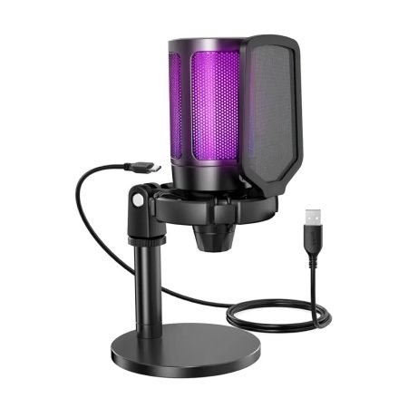 Micrófono de escritorio soft RGB AuroraCast